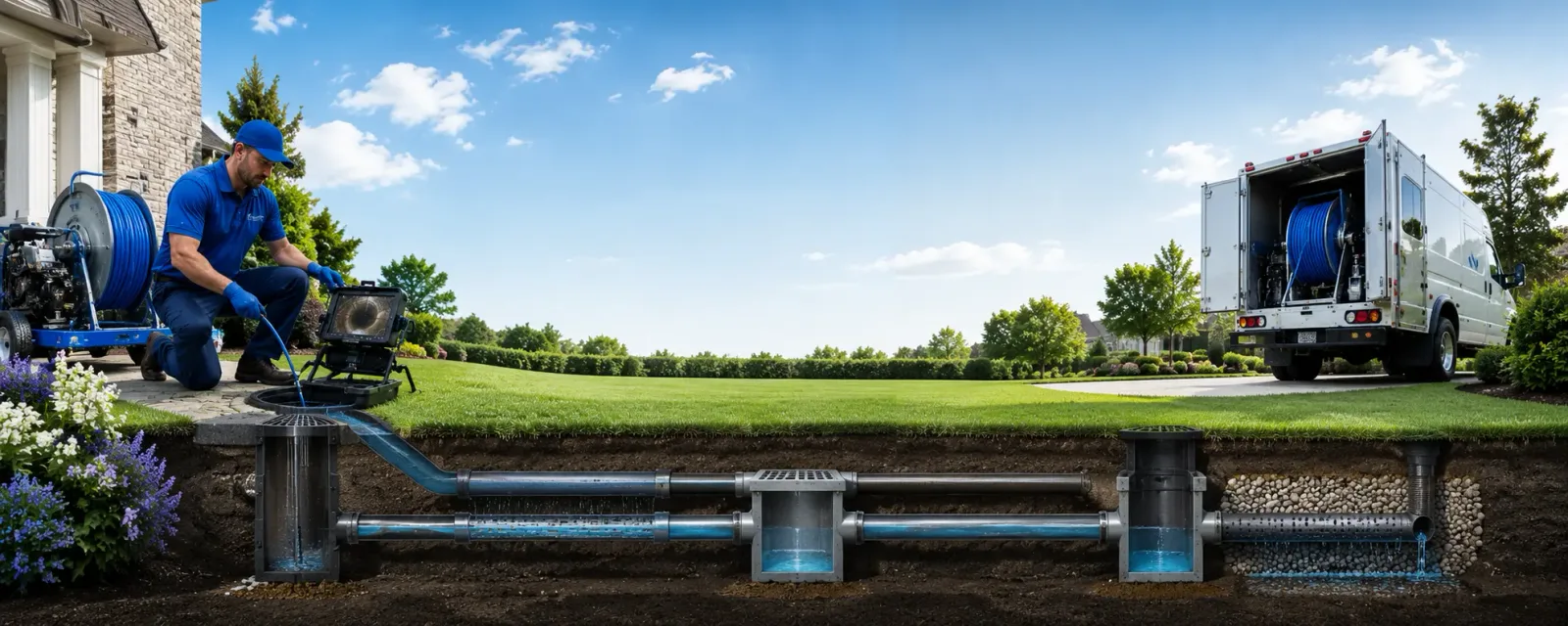 Outdoor drain cleaning information for Waterport, NY